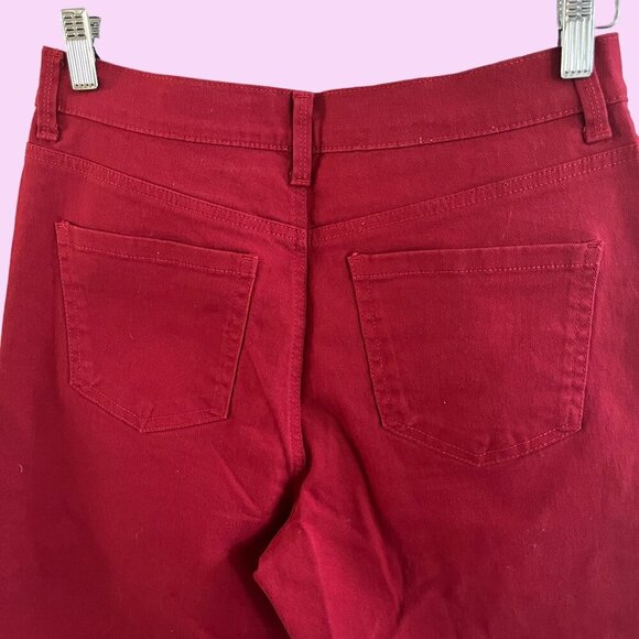 Gloria Vanderbilt Jeans Womens 8 Red Amanda Stretch Classic Rise Tapered Leg - Picture 11 of 14